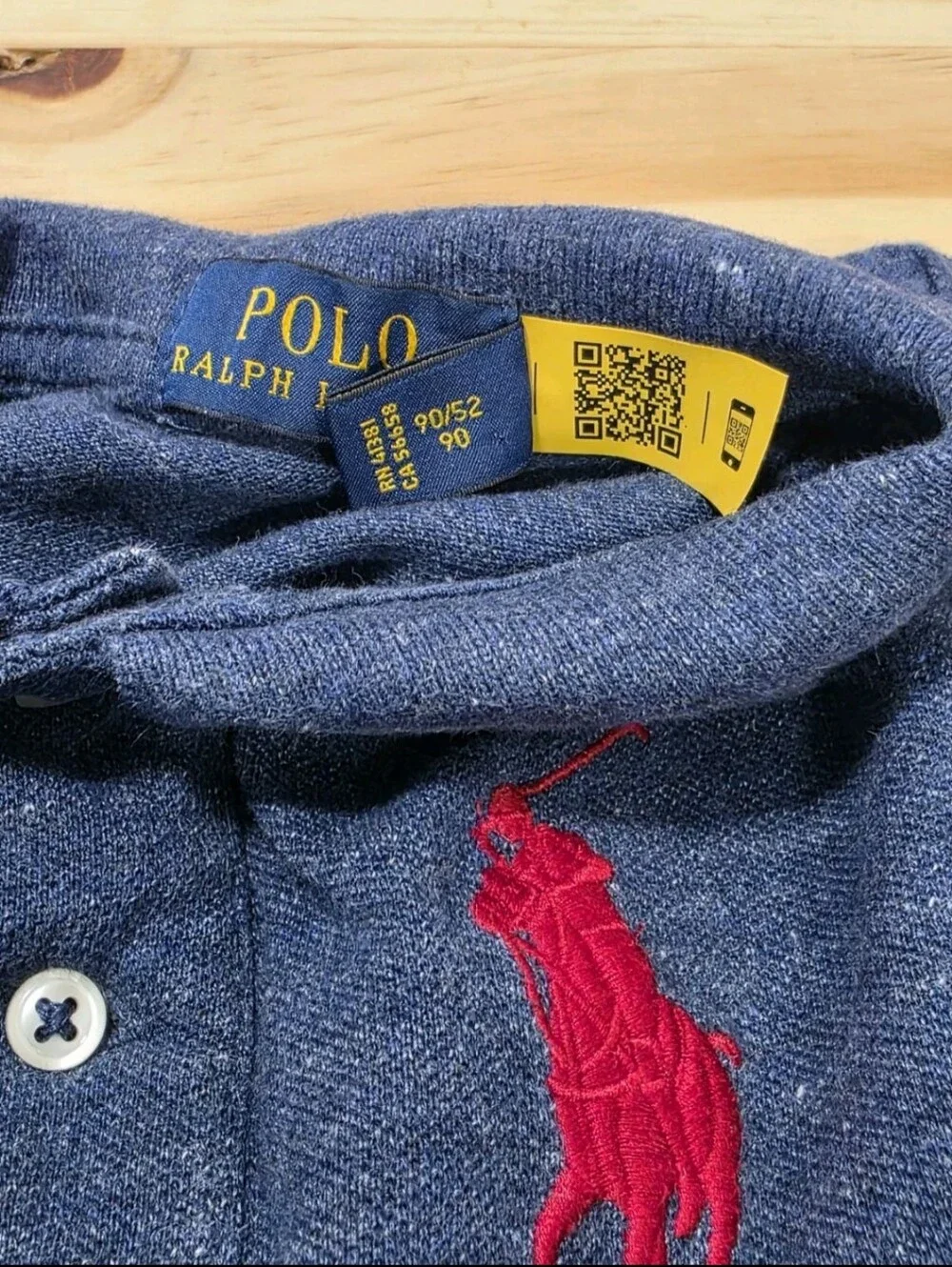 Kids Polo Ralph Lauren Boys Blue Polo Shirt Embroidered Big Red Pony Kids Sz 2T